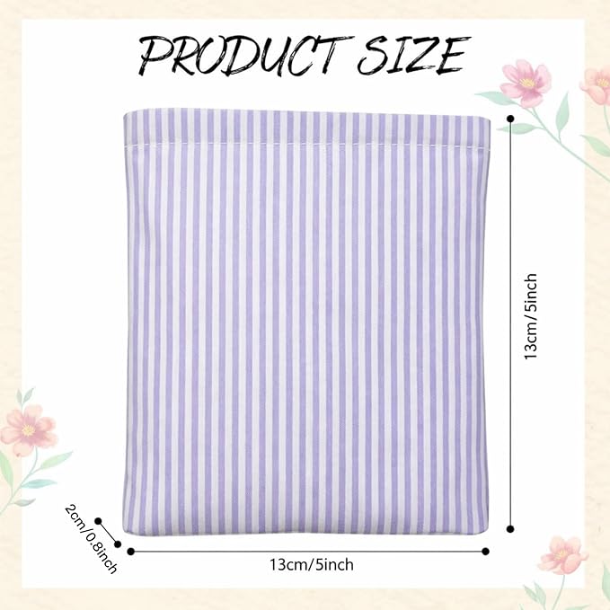 Abbylike 4 Pcs Small Makeup Bag Corduroy Cosmetic Pouch with Zipper Portable Little Bags for Purse Mini Pouch Cute Makeup Purse for Coin Essentials Items Women(Striped)