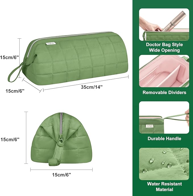 Hair Tools Travel Bag Organizer for Dy son Air wrap Case Holder Shark Hair Dryer Flex Style Airstraight Brush Revlon Attachments Carrying Case Flat Curling Iron Bags (Sage Green)