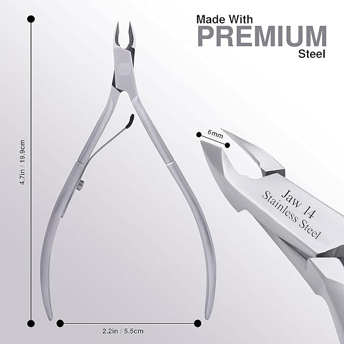 UM Supplies Cuticle Trimmer | Hangnail Remover | Extremely Sharp | Professional Cuticle Nippers | Stainless Steel | Cuticle clippers | Pedicure Manicure Tool (jaw 16)
