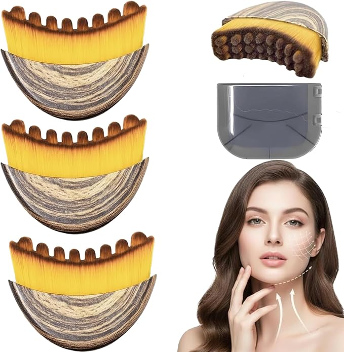 3 PCS 2026 New Lymphatic Contour Face Brush,Contour Face Brush,Lymphatic Drainage Massager,Ergonomically Designed,Fit The Skin Precisely,for Chin & Jawline Sculpting