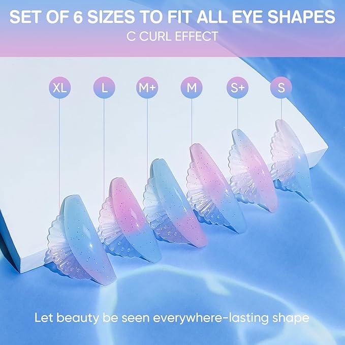 Lash Lift Rods Libeauty New Eyelash Lifting Pad 12pcs Self Adhesive Super Soft Eyelash Lift Shield Cute Shell Pearl Shape Lash Perm Rod DIY Eyelash Curler Tool