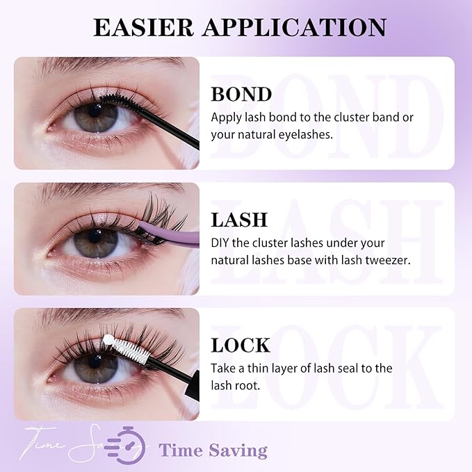 B&Q Flora Lash Clusters B0X,Flaunt Eyelash Clusters 156PCS Comfortable band Cluster Eyelash Extensions,8-18mm Individual Lashes Lightweight D Curl Lash Clusters Soft Eyelashes Wet Look(Flaunt B0X)