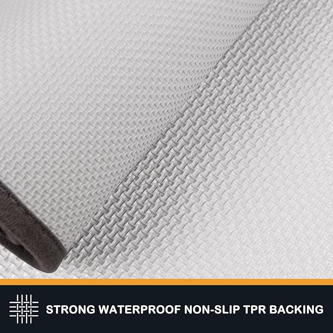PURRUGS Dirt Trapping Door Mat 32" x 70", Non-Skid/Slip Machine Washable Microfiber Entrance Rug, Shoes Scraper, Dog Doormat, Super Absorbent Floor Mat for Muddy Wet Shoes and Paws, Charcoal