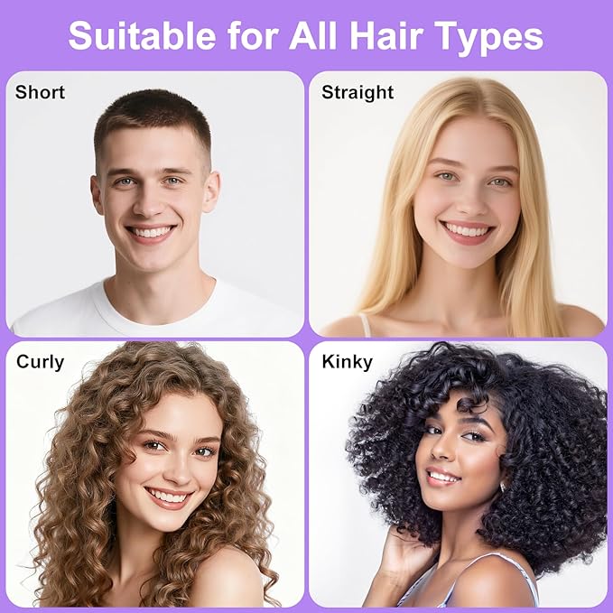 2-Pack Curly Hair Brush, Curl Defining Brush with Soft Boar Bristles Detangling Tangled Glides,Wide-Teeth Design Effortlessly Shaping & Defining Curls,Curling Definer for Wet & Dry Hair (Green Purple)