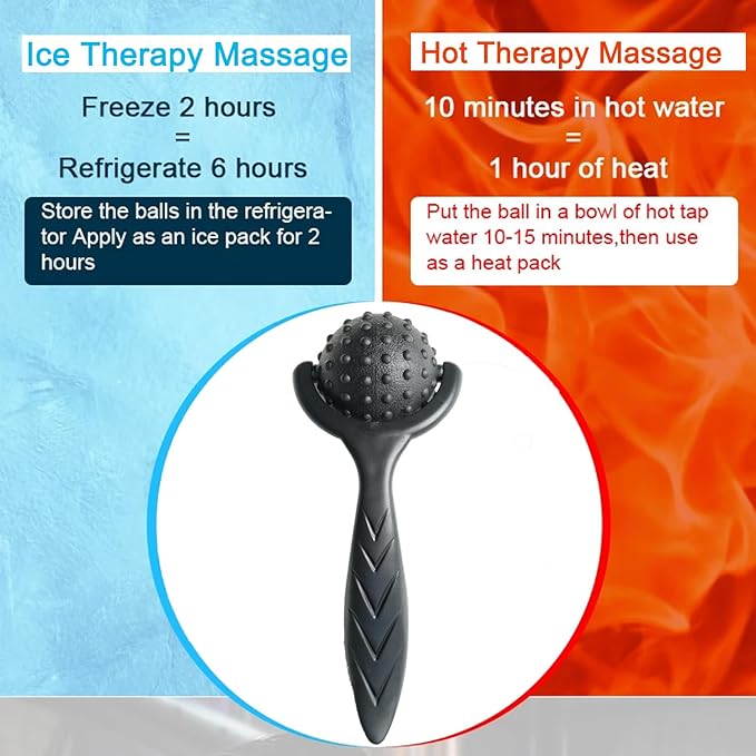 Cold Ice Face Roller Cold Massage Roller Ball CryoBall Facial Ice Globes Black 02