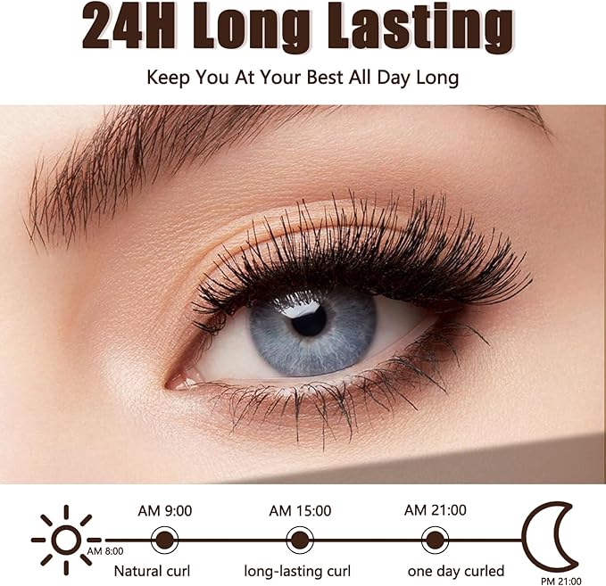 Heated Eyelash Curlers with Battery Indicator, Electric Eyelash Curler 3 Temperature Modes LED Display USB Rechargeable Makeup Tools, Heated Lash Curler Ideal Christmas Gift for Women LS423