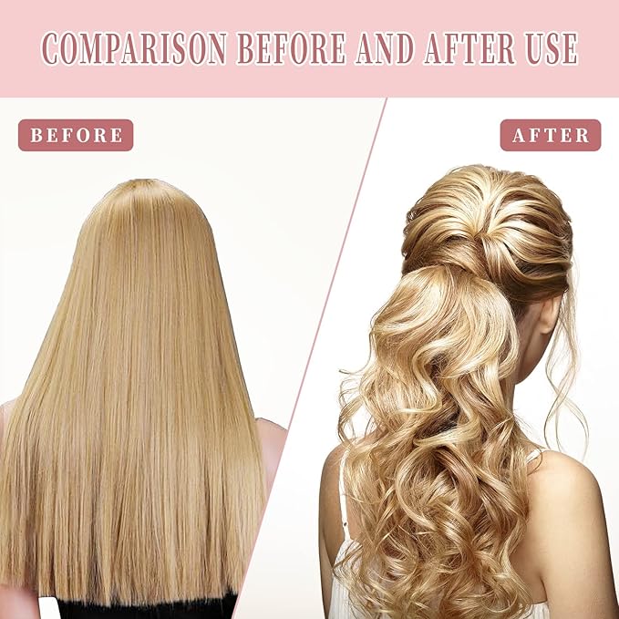 30pcs Heatless Hair Curlers Rollers Spiral Curls Styling Kit with 2 Sets Styling Hooks,No Heat Curlers for Women Girl's (12 Inch/30 cm).