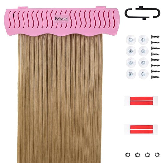 Hair Extension Holder holder for Washing,Styling, Packing and Storing,Hair Extension Holder holder for salons,bathrooms, beauty shops, cloakrooms.4 quick&easy Installation Modes With Tool.