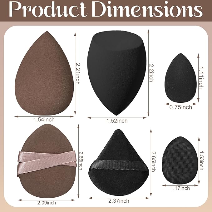 11Pcs Makeup Sponge Set with 5pcs Make Up Sponges,4pcs Cushion Foundation Puff and 2pcs Powder Puff for Foundation and Powder
