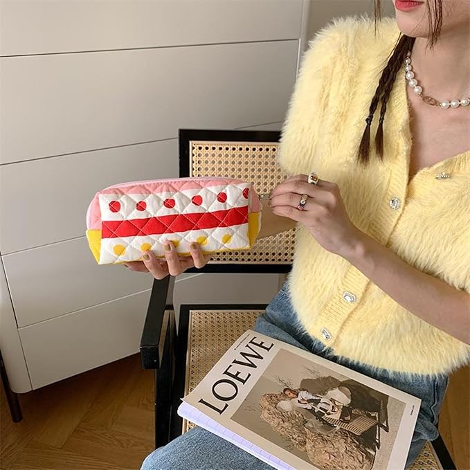 Pencil Case Pen Case Office College School Storage Bag Pouch Holder Box Organizer Makeup Pouch Cosmetic Bag Aesthetic Cute Pencil Case for Girls Boys Kids (K)