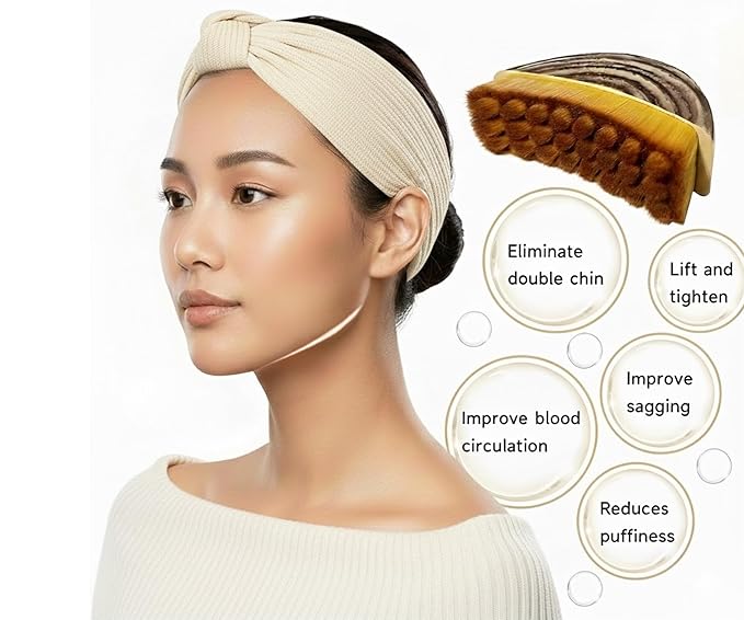 2PCS Lymphatic Contour Face Brush, Ergonomically Designed to Fit The Skin Precisely and Relieve Fatigue, Facial Massage Brush for Drainage & Sculpting- Anti-Puffiness, Detox & Lift, Dry Brushing Face