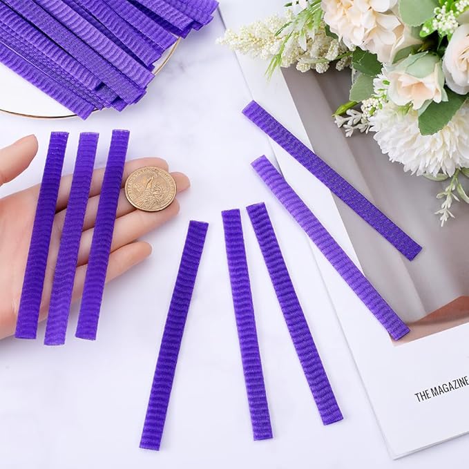 GORGECRAFT 100Pcs Makeup Brushes Pen Guard Protector 4.7 inch Purple Expandable Mesh Sleeve Covers Reusable Make Up Brushes Sheath Mesh Netting Protector Cover for Cosmetic Brushes Travel Paint Brush