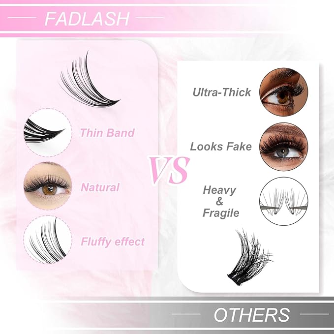 Cluster Lashes Large Tray 30D DIY Eyelash Extension D Curl Individual Lashes Cluster Faux Mink Black Lash Clusters Pre Made Volume Lashes Professional Makeup (30D-0.07-D, 8-16mm)