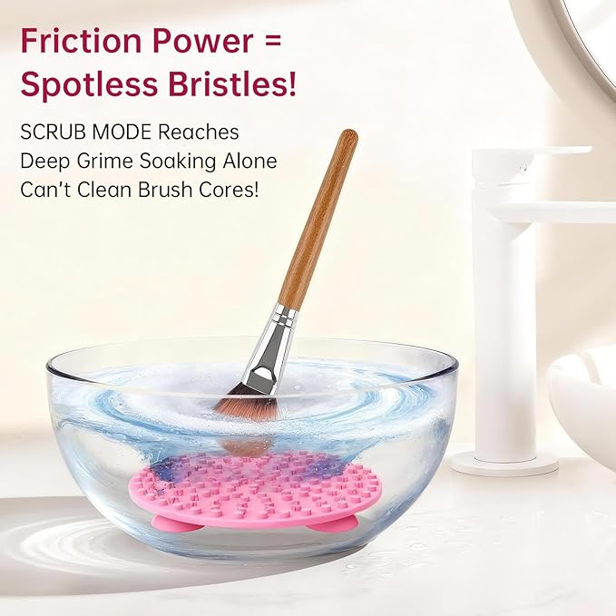 Norate Makeup Brush Cleaner, Make Up Brush Cleaner Solution + Makeup Brush Cleaner Mat, Brush Cleaner Pad for Deep Clean Brush Shampoo, Gentle Formula Cruelty Free, 2 Piece Set