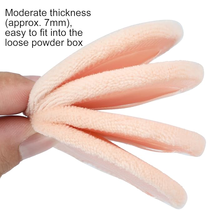 12 Pieces Face Powder Puffs Cotton Makeup Pads Soft Compact Puffs for Loose Setting Pressed Powder, 2.36 Inch (Beige)