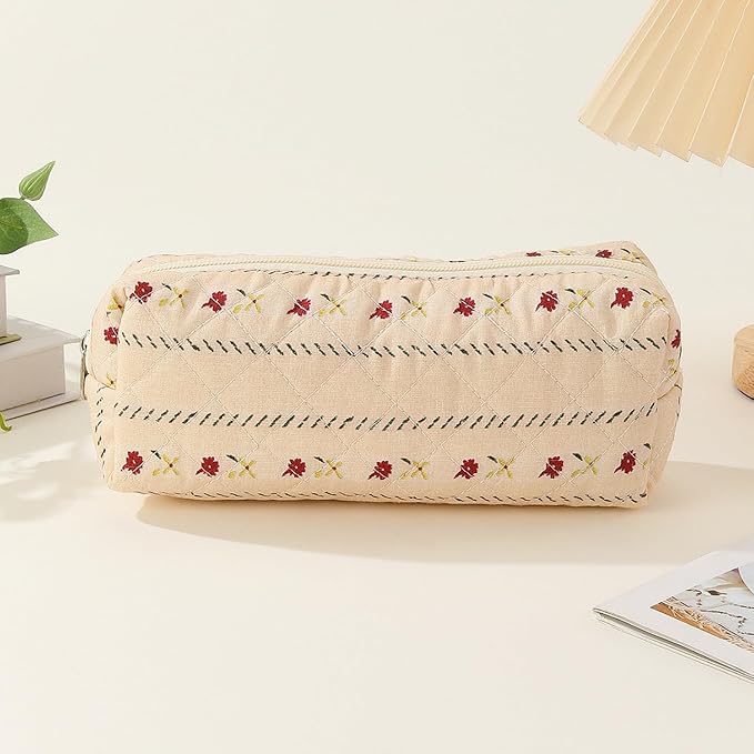 Pencil Case Pen Case Office College School Storage Bag Pouch Holder Box Organizer Makeup Pouch Cosmetic Bag Aesthetic Cute Pencil Case for Girls Boys Kids (R)
