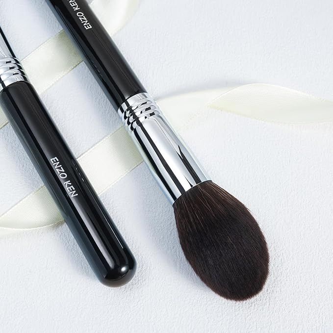 ENZO KEN Powder Brush, Highlighting Brush, Contour Brushes, Face Blending Brush, Fluffy Blush Brush for Cheeks, Nose Highlighter Brush. (908B)