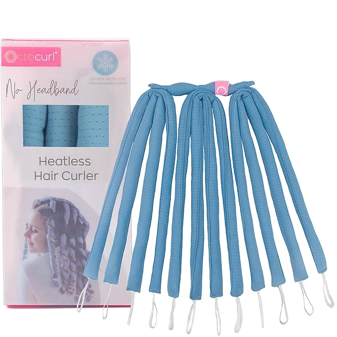 Octocurl No Headband Heatless Curlers for Medium to Thin Hair – Lightweight Curling System for Controlled, 360° Heat-Free Curls