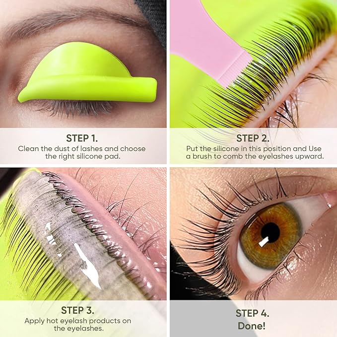 Libeauty Eyelash Lift Shield Lash Perm Pads 10 Pcs Reusable Eyelash Perming Curler Lower Eyelash Pads Lifting Rods