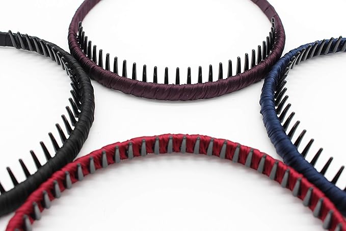 Fashion Hair Bands for Women - Short Hair Headbands, Non-Slip, Resin Hair Accessories (4 Colors)