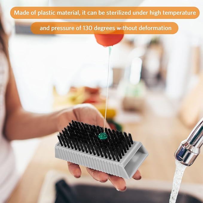 5 Pieces Nail Brush for Cleaning Fingernails Hand Scrub Brushes for Cleaning Fingernail for Men Non Disposable Scrub Brush Heavy Duty Plastic for Hands Nail