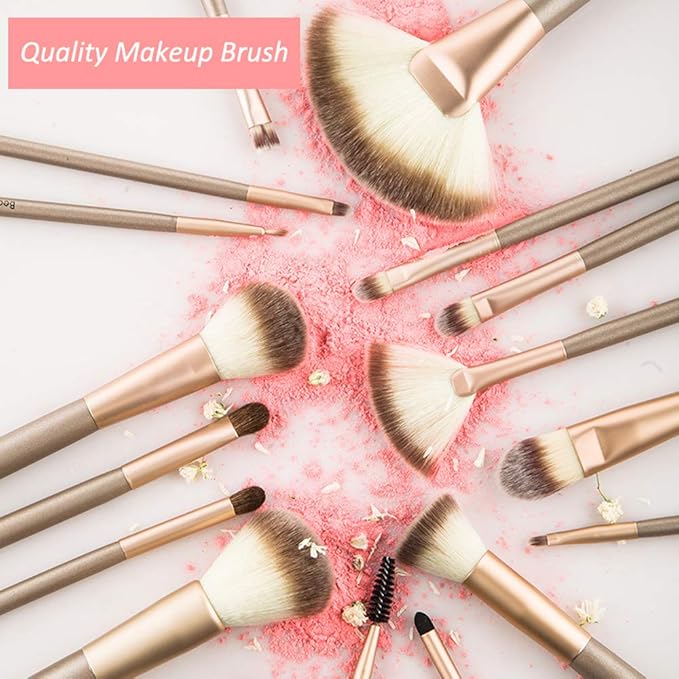 Makeup Brush Sets, NEVSETPO 28PCS Synthetic Make Up Brushes Include 24 Makeup Brushes 2 Sponges Beauty Blenders, 1 Dual End Masks Spatula, 1 Brush Egg Cleaner, Travel-Friendly Easy Clean Makeup Case