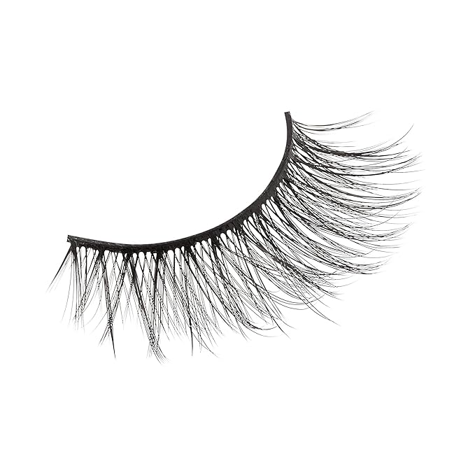 KISS Magnetic False Eyelashes and Eyeliner, ‘Entice’, 12mm, Easy to Apply, Reusable, No Glue, Flexiband Technology, Precision Felt Tip, Fortified Formula, 1 Pair Strip Lashes (Pack of 2)