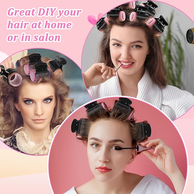 16 Pcs Hot Roller Clips Versatile Hair Roller Clips Curler Claw Replacement Clip Hair Section Styling Tool Set for Women Girls Effortless Curls Waves