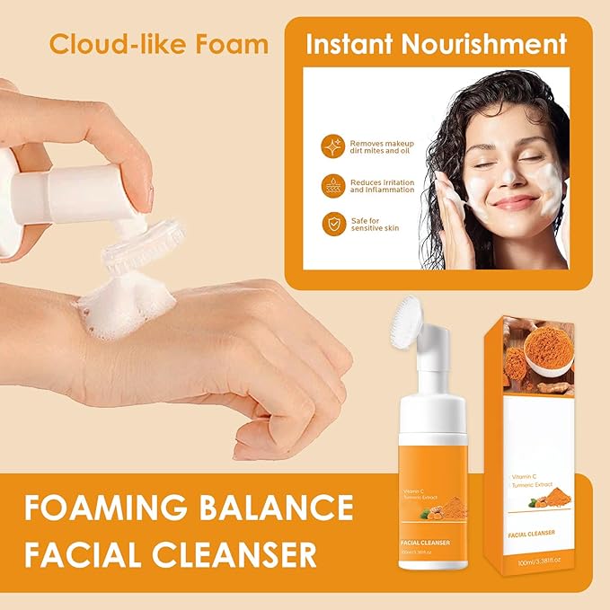 Turmeric Wash and Care Kit – Turmeric Face Wash with Brush, Exfoliating Facial Pads, Turmeric Oil and Cleansing Soap Bars– Jabon de Curcuma, Natural Skincare for Face & Body (3PC Set, Count, 4)