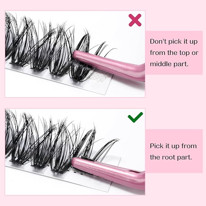 280 Pcs Individual Lashes 30D+40D Mixed Lash Clusters 14 Rows Cluster Lashes that Look Like Eyelash Extensions DIY Lash Extension Self Application At Home (30+40-D-10)