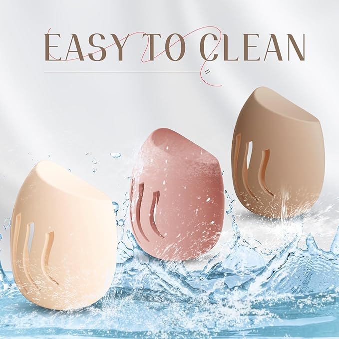 Silicone Makeup Sponge Holder travel case,Double-Sided Breathable Makeup Sponge Case for Business, Travel or Daily,Fit All Sponges,Quick Drying,Easy to Carry (Khaki)