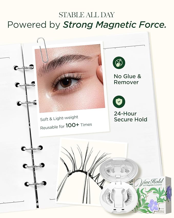 BEYELIAN Magnetic Eyelashes with Applicator, Upgrade Soft Magnetic Lashes Portable Magnetic Eyelashes Natural Look, Reusable, No Glue Needed Fales Eyelashes JH067 (All-In-One & Comfortable)