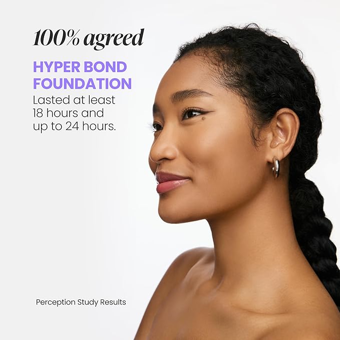 Wonderskin Hyper Bond All-Day Stay Serum Foundation – Waterproof, Transfer-Proof, 24HR Longwear Face Makeup with Niacinamide & Hyaluronic Acid – Lightweight, Natural Finish (Muse)