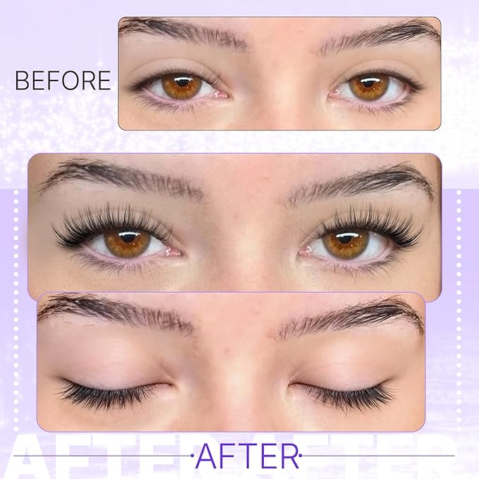 Magnetic Eyelashes Natural Look Magnetic Eyelashes with Applicator No Glue Magnetic Lashes with Applicator Wispy False Lashes with Magnets Reusable Lashes by Lanflower