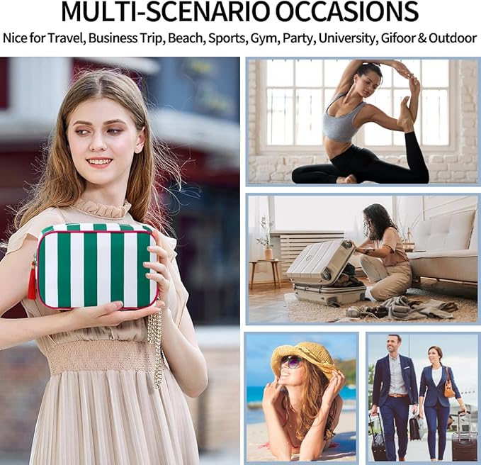 Makeup Bag Travel Cosmetic Bag Organizer Tassel Toiletry Bag Large Canvas Zipper Pouch Mahjong Tile Bag