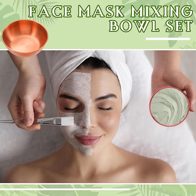 12 Pcs 3. 23 In DIY Face Mask Mixing Bowl Stainless Steel Esthetician Facial Mask Bowl Facial Small Mixing Esthetician Supplies for Lady Women Skincare Home Salon Cosmetic Beauty (Rose Gold)