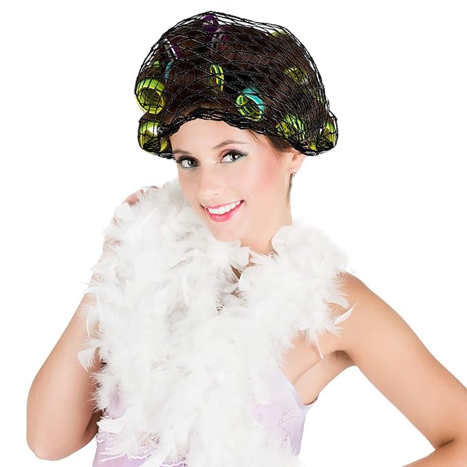 WILLBOND 8 Pcs Cotton Triangle Hair Net for Rollers, Women Mesh Hair Net Setting for Sleeping, 35 x 35 x 57 Inches, Black