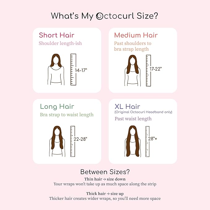 Octocurl No Headband Heatless Curlers for Medium to Thin Hair – Lightweight Curling System for Controlled, 360° Heat-Free Curls