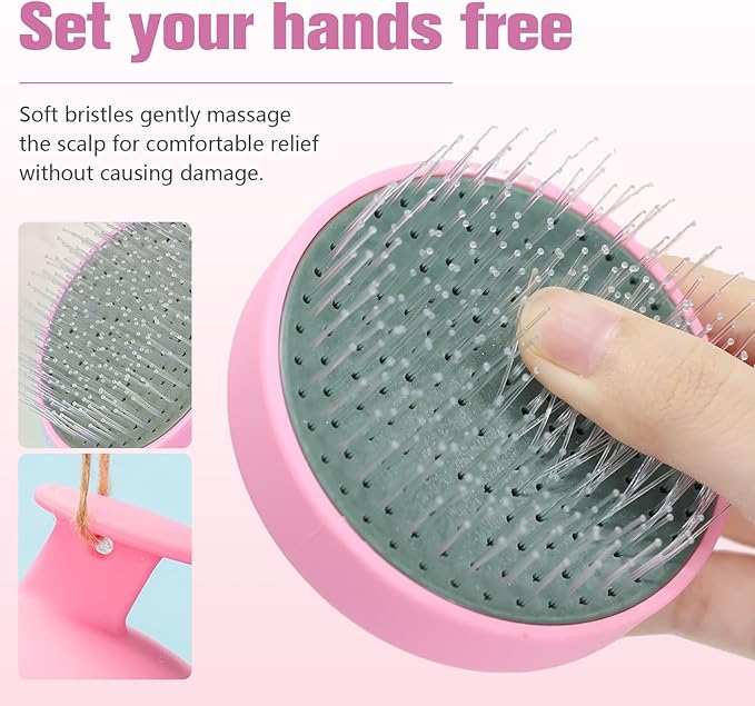 Portable Travel Scalp Cleansing Brush - Dual-Use Dry/Wet Exfoliator Removes Dandruff&Buildup,Suitable for Both Men&Women.Army Green