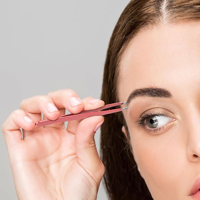 Pink Eyelash Curlers with Slant Tip Tweezer Pink Bling Crystal Rhinestone Eyelashes Curls for Dramatic Long Lasting Seamless Brilliant Eyes, Best Bedazzled Makeup Stuff Things For Mascara Asian Beauty