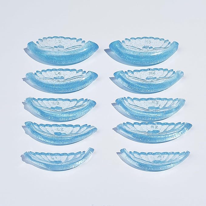 Libeauty Lash Lift Pads 10 Pcs/5 Sizes New Shell Shape Lash Lift Rods Reusable Silicon Lash Lift Shields DIY Use at Home or Salon Eyelash Lift Tools