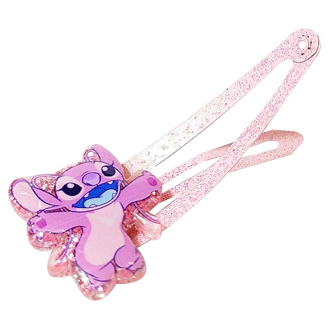 Disney Stitch Kids Hair Clips for Girls Snap Clips 8 Pack Multi Color Ages 3+