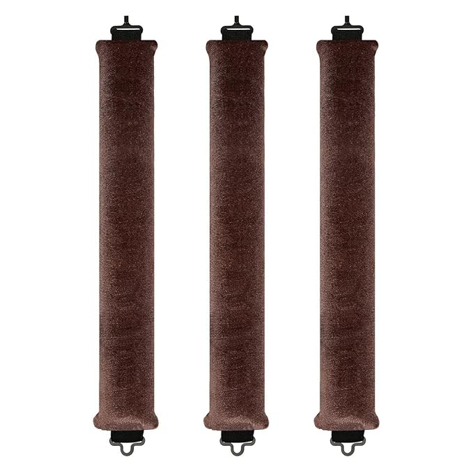 Overnight Heatless Hair Curler Blowout Rods Jumbo, Heatless Curls Satin Jumbo Flexi Rods to Sleep in, Soft Heatless Rod for All Hair Types, No Heat Overnight Sleeping Curls Styling Tools (Brown,3Rods)