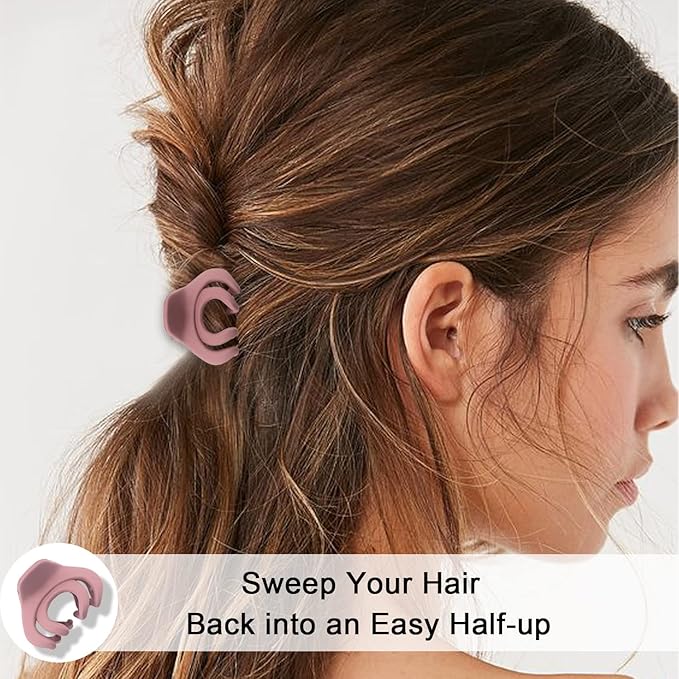 Small Hair Clips for Women Girls Kids, Tiny Hair Claw Clips for Thin/Medium Thick Hair, 1.5 Inch Mini Hair Jaw Clips Matte Octopus Clip Nonslip Spider Clip with Gift Box (Pack of 10 Colors)