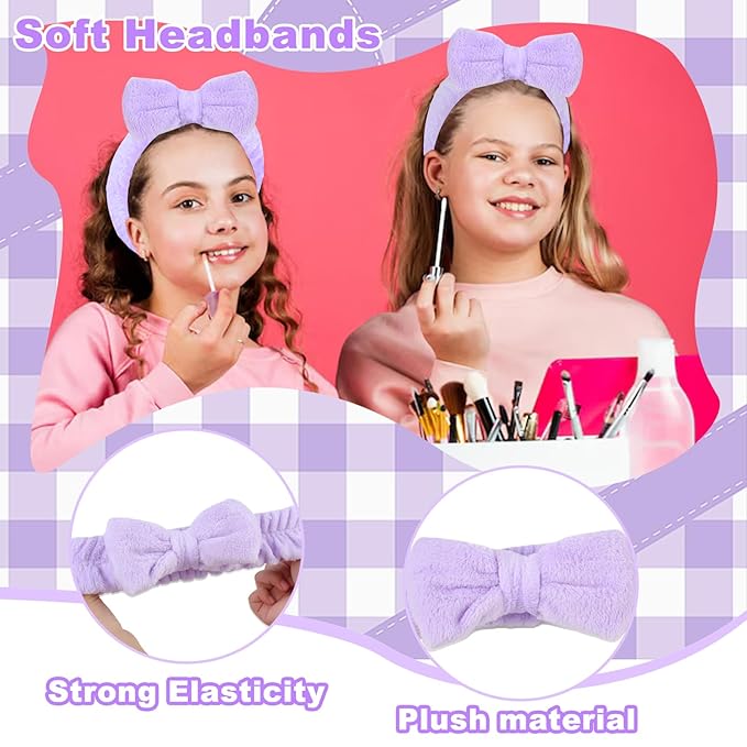 48 Pcs Sleepover Supplies for Girls Skincare Headband and Wristband Set Eye Mask Hair Scrunchie Tote Bag Spa Party Supplies Sleeping Stuff Accessories for Slumber Spa Party Favors Gift