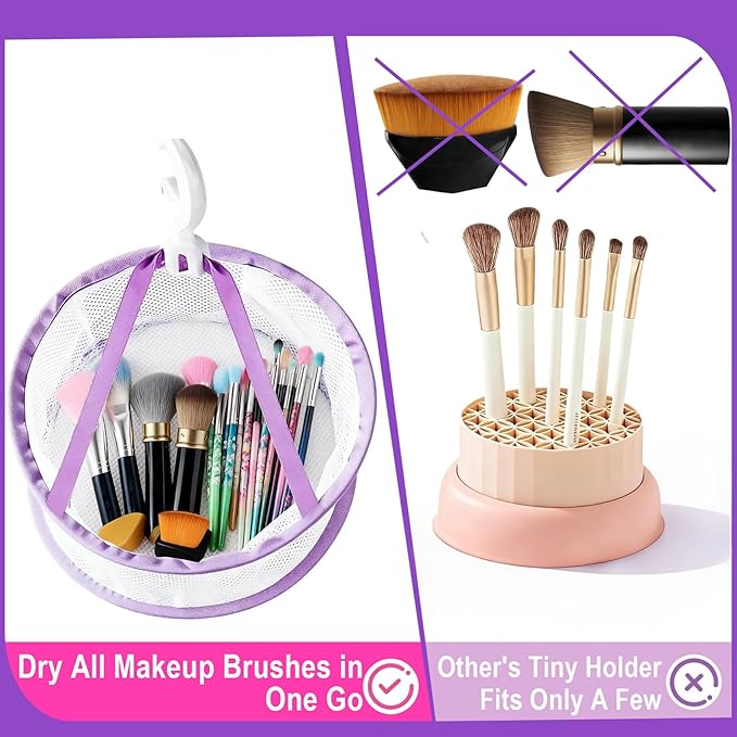 Makeup Brush Cleaner, Makeup Brush Cleaning Mat, Silicone Makeup Brush Cleaning Pad Cleaner And Dryer