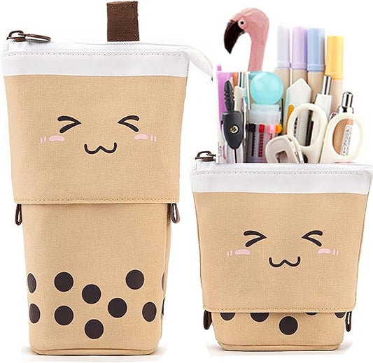 Telescopic Pencil Bag Pen Holder Pop Up Stationery Case, Stand-up Retractable Transformer Bag Standing Organizer, Great for Christmas Holiday New Year Office Bag