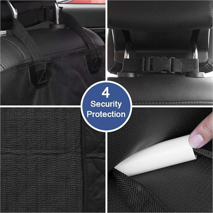 HONEST OUTFITTERS Dog Car Seat Cover 2 Pack, Waterproof Front Seat Car Cover for Cars, Trucks, and Suvs, Pet Front Cover for Cars, Nonslip Dog Seat Cover, Black