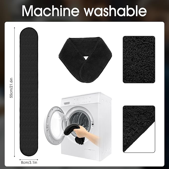 Preboun 24 Pcs Microfiber Towels - Absorbent Spa Headbands for Women, Fast Drying Salon Towel Wraps for Hair Cutting and Shampoo (Black)