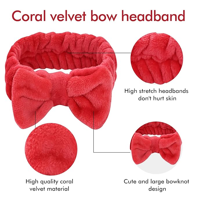 Lawie 15 Colors Pack Coral Fleece Fluffy Wide Headbands for Women Yoga Sports Spa Makeup Hair Holder Wraps for Washing Face Large Hair Bows Bands for Teens Girl